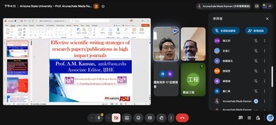 2026.07.31工程學院Arizona State University – Prof. Arunachala Mada Kannan論文撰寫線上專題講座圖片